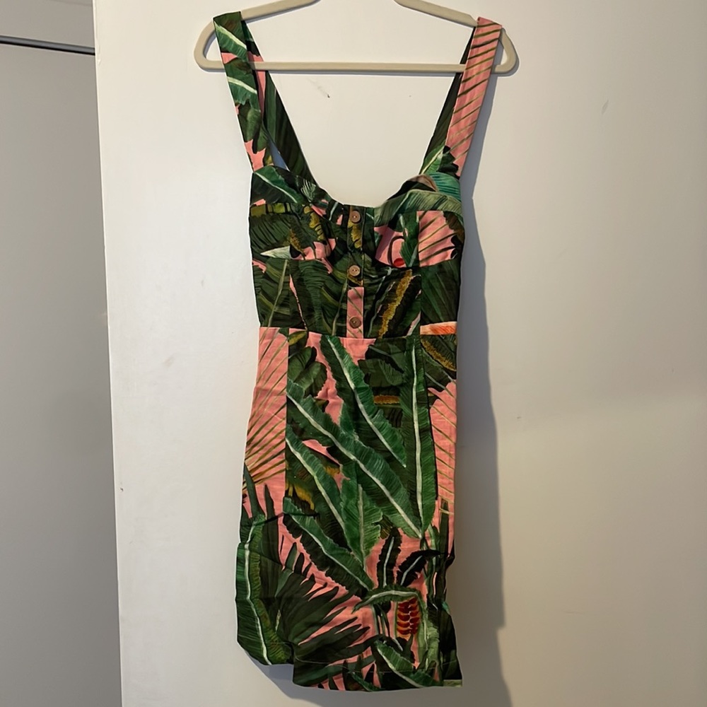 Farm rio Banana leaf print mini dress